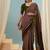 Wine color one minute ready made cotton saree with unstitched designer blouse