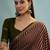 Wine color one minute ready made cotton saree with unstitched designer blouse