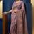 Lavender colour cotton erode weaving deer print saree with unstitched blouse