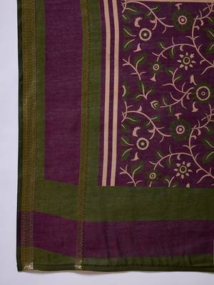 Wine color one minute ready made cotton saree with unstitched designer blouse 4