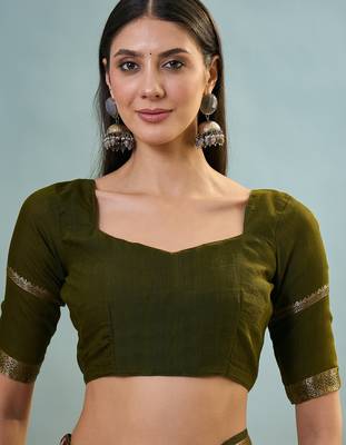 Wine color one minute ready made cotton saree with unstitched designer blouse 5
