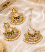 Traditional Pearl Kundan Dangler Set