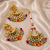Wedding style kundan earrings and tikka