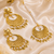 Traditional gold and pearl chandbali set