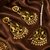 Classic floral statement earrings and tikka