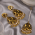 Classic floral statement earrings and tikka