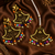 Festive lotus beaded earrings and maang tikka