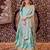 Aqua Blue Colour Ready to Wear Japan Satin Lehenga Set with Sequins Work Dupatta