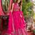 Rani Pink Colour Pure Vichitra Embroidered Lehenga Choli Set with Dupatta & Attached Sleeves