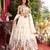 Off white Colour Pure Vichitra Embroidered Lehenga Choli Set with Dupatta & Attached Sleeves