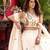 Off white Colour Pure Vichitra Embroidered Lehenga Choli Set with Dupatta & Attached Sleeves