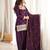 Purple color roman silk dori zari embroidered Suit Set