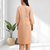 Women's linen coral embroidered long kurta with pant