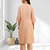 Women's linen coral embroidered long kurta with pant