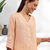 Women's linen coral embroidered long kurta with pant