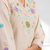 Women's linen cream embroidered short kurta with pant