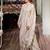 Cream colour heavy chinon silk sharara suit set with embroidery