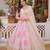 Ivory colour russian silk anarkali gown with zari sequins embroidery dupatta