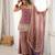Frendy silk embroidery sequins work pink readymade salwar suit