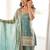Frendy silk embroidery sequins work green readymade salwar suit