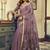 Mauve kolkata cotton saree with litchi work & fancy tassels