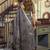 Gray kolkata cotton saree with litchi work & fancy tassels