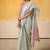 Off-white tissue silk with beautiful tussle on pallu casual wear saree