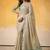 Beige tissue silk with beautiful tussle on pallu casual wear saree