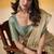 Beige tissue silk with beautiful tussle on pallu casual wear saree