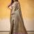 Chiku tissue silk with beautiful tussle on pallu casual wear saree