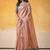 Peach tissue silk with beautiful tussle on pallu casual  wear saree