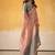 Peach tissue silk with beautiful tussle on pallu casual  wear saree