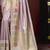 Lavender silk blend embroidered silk blend Saree with blouse 