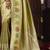 Pista green silk blend embroidered silk blend Saree with blouse 
