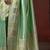 Green silk blend embroidered silk blend Saree with blouse 
