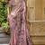 Pink silk blend embroidered party wear Saree with blouse 