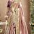 Light pink magenta silk blend embroidered wedding Saree with blouse 