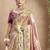 Light pink magenta silk blend embroidered wedding Saree with blouse 