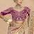 Pink magenta silk blend embroidered wedding Saree with blouse 