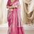 Pink magenta silk blend embroidered kanchipuram silk blend Saree with blouse 