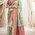 Green magenta silk blend embroidered kanchipuram silk blend Saree with blouse 