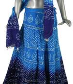 Cotton Bandhani Lehenga Choli Set