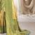 Gold green silk blend embroidered kanchipuram silk blend Saree with blouse 