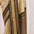 Cream black silk blend embroidered kanchipuram silk blend Saree with blouse 
