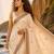 Cream linen printed linen saree
