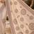 Cream mauve linen printed linen saree