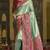 Pista green magenta silk blend embroidered traditional Saree with blouse 