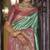 Pista green magenta silk blend embroidered traditional Saree with blouse 