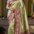Mehendi green purple silk blend embroidered traditional Saree with blouse 