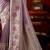 Lavender pink silk blend embroidered heavy work Saree with blouse 
